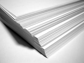 Photo of a stack of documents
